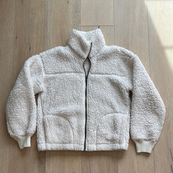 Abercrombie & Fitch Soft White Sherpa Jacket - Picture 1 of 3